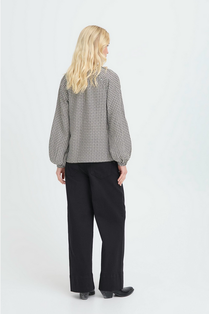 Μπλούζα Εμπριμέ Μακρυμάνικη Χαλαρή Εφαρμογή