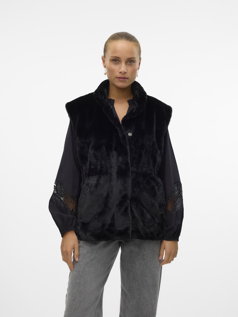 VMSONJAPOPPY FAUX FUR WAISTCOAT GA BOO