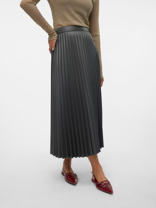 VMBELLAHOLLY HW 7 8COATED SKIRT ΓΚΡΙ 10319036