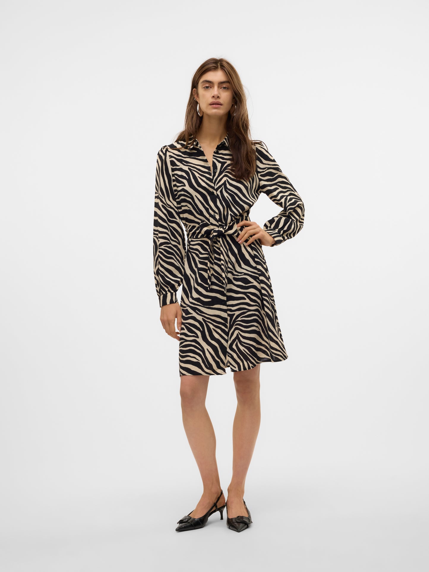 VMTEAGAN L S ABK SHIRT DRESS WVN BTQ GA BLACK BIRCH 10323109