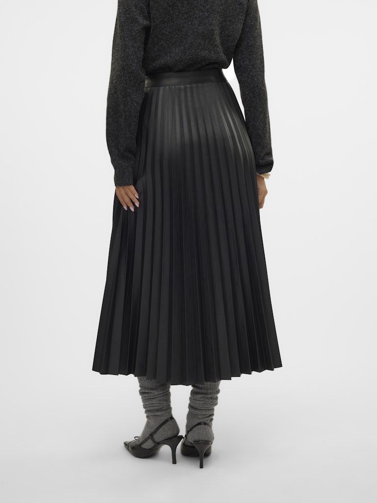 VMBELLAHOLLY HW 7 8COATED SKIRT ΜΑΥΡΗ 10319036