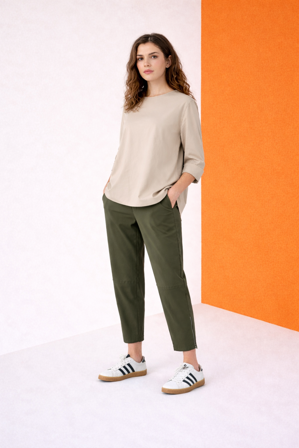 Wendy Trendy παντελόνι ποντοστόφα One size πράσινο full body