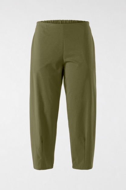 Wendy Trendy παντελόνι one size ποιότητα jersey di cottone χρώμα militaire green