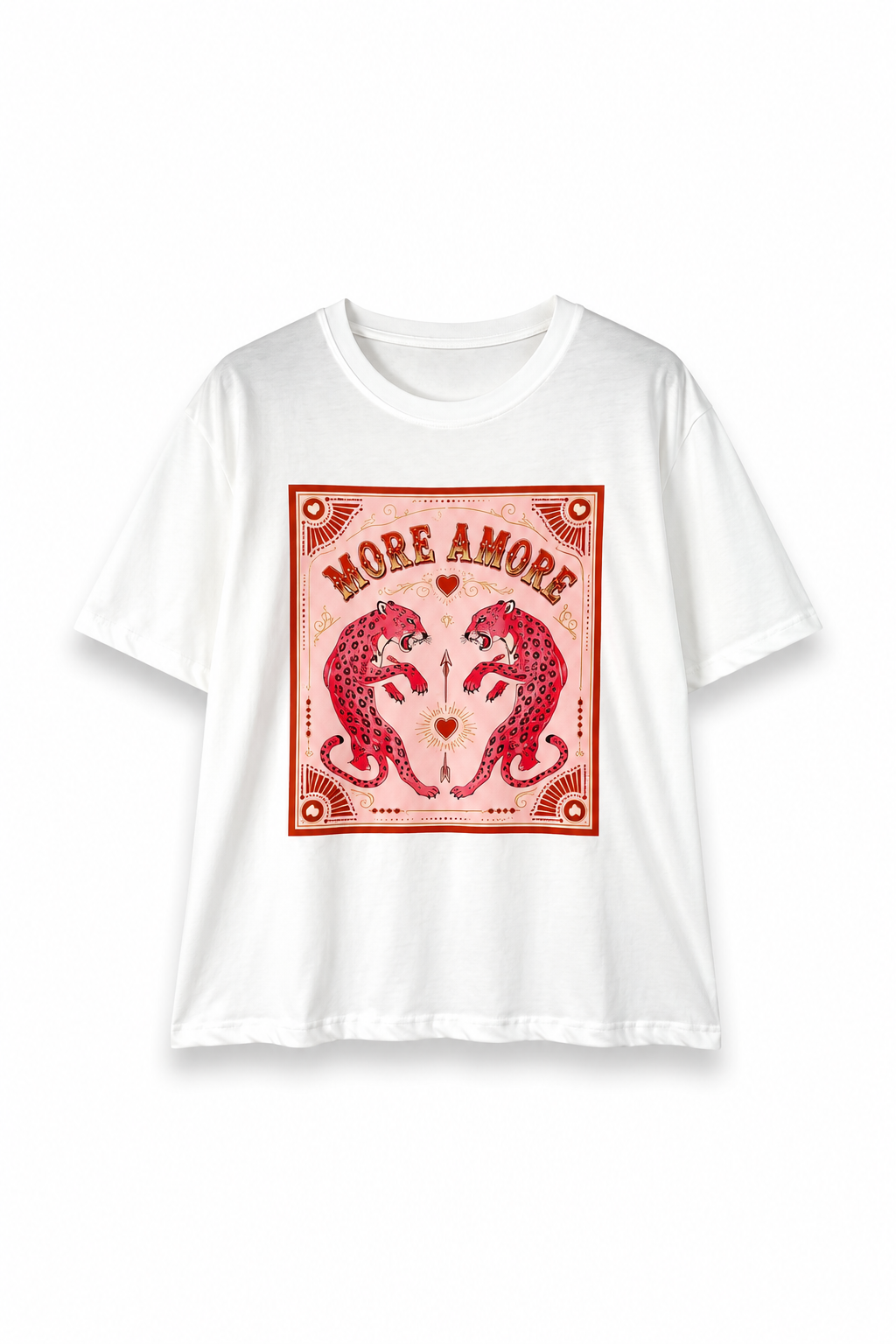 T-shirt λευκό με στάμπα More Amore