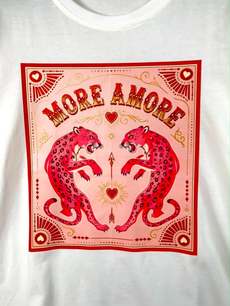 T-shirt λευκό με στάμπα More Amore