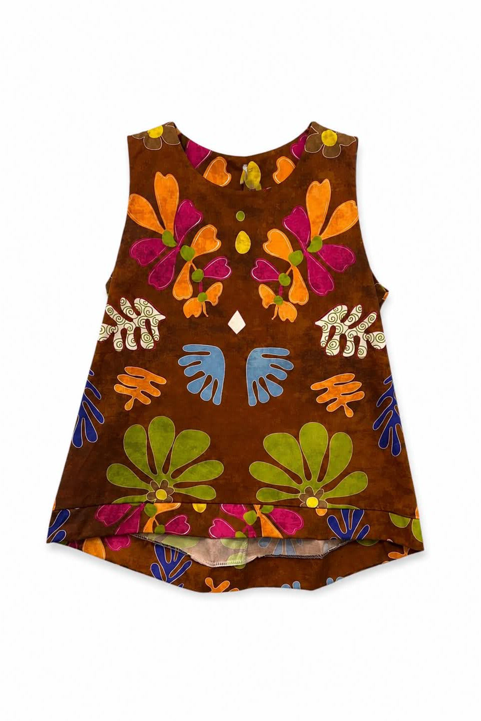 Αμάνικη Oversized Μπλούζα Ethnic Print