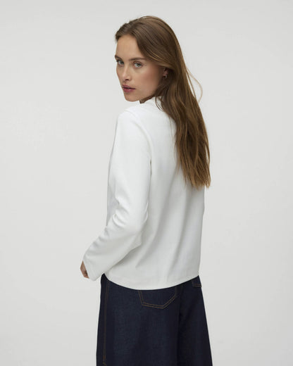 Γυναικείο basic μακρυμάνικο t-shirt AWARE by Vero Moda λευκό, πίσω όψη
