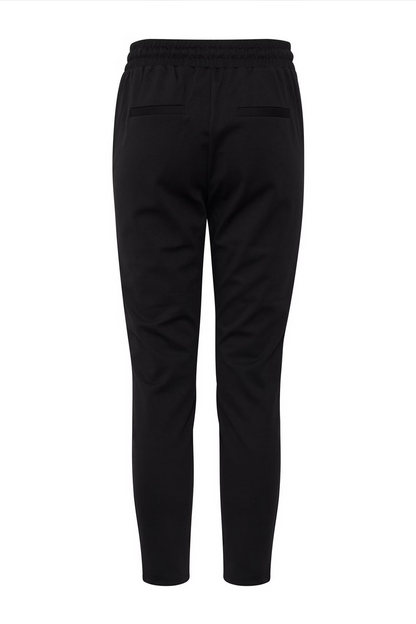 B.YOUNG Γυναικείο Παντελόνι Casual Ψηλόμεσο Ankle Length Μαύρο επίπεδη λήψη πίσω όψη