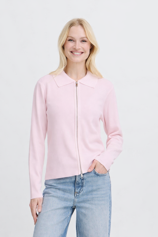 Πλεκτή Ζακέτα με Φερμουάρ