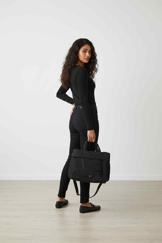 Τσάντα Ώμου Τσαλακωμένη Υφή