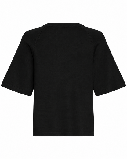 B.YOUNG γυναικείο μαύρο T-shirt boxy fit φαρδιά μανίκια — πίσω όψη
