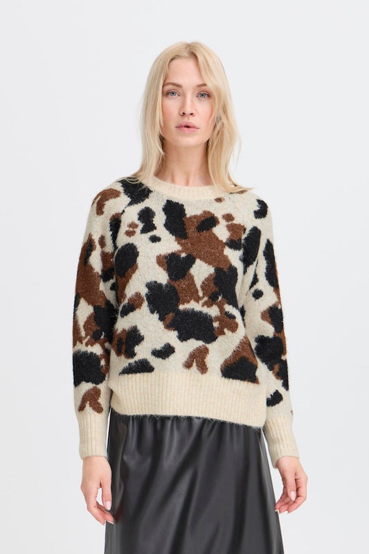 Πουλόβερ Animal Print Χαλαρή Εφαρμογή