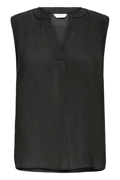 Αμάνικη Μπλούζα Viscose Μαύρη