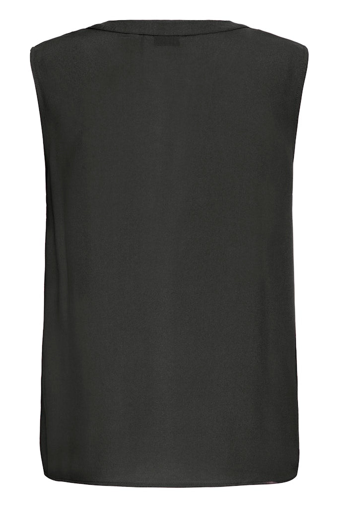Αμάνικη Μπλούζα Viscose Μαύρη