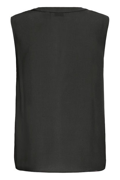 Αμάνικη Μπλούζα Viscose Μαύρη