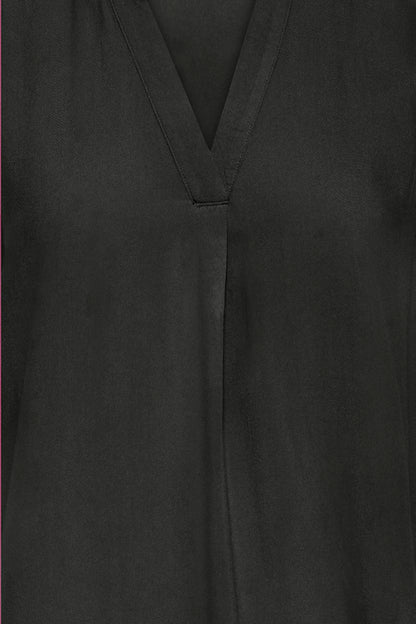 Αμάνικη Μπλούζα Viscose Μαύρη
