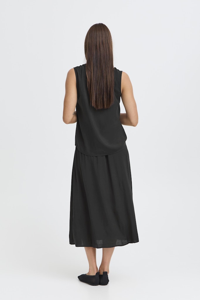Αμάνικη Μπλούζα Viscose Μαύρη