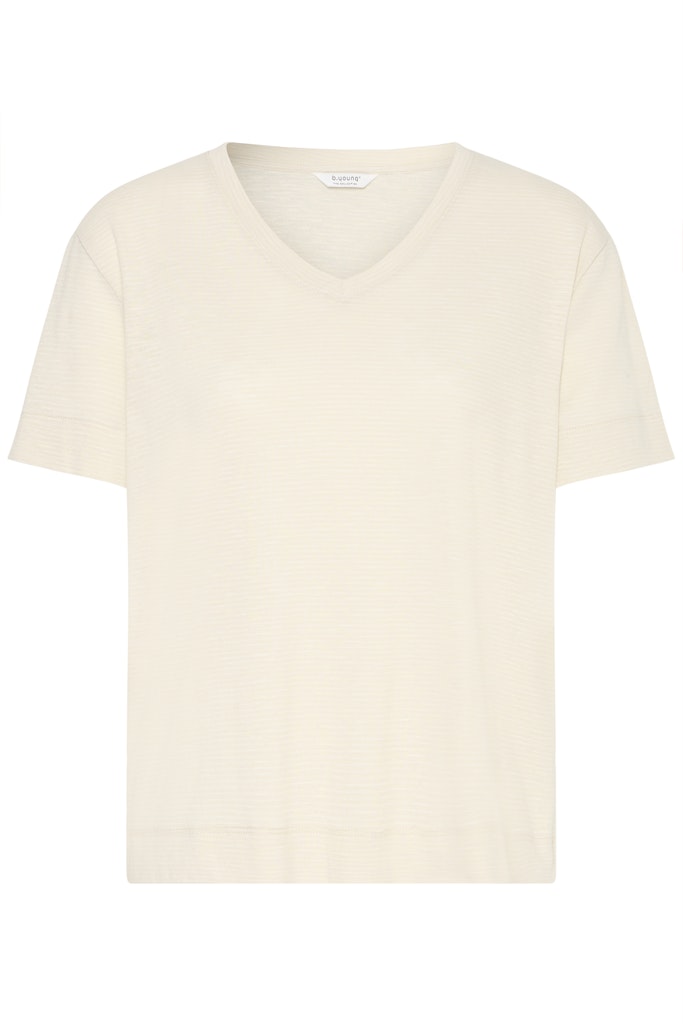 T-shirt Εκρού V Λαιμόκοψη