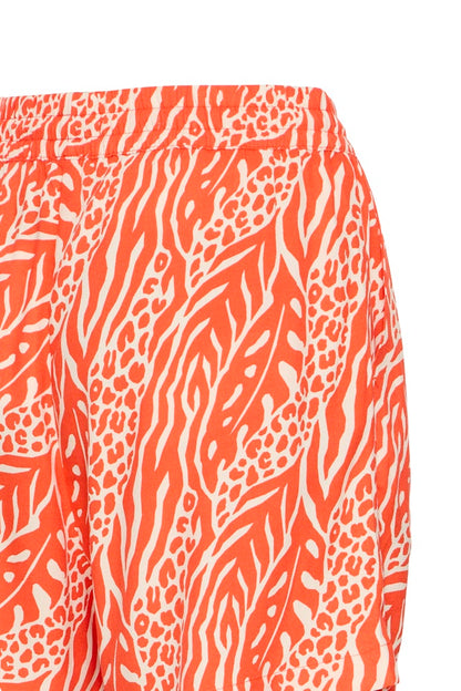 Βερμούδα Abstract Print Πορτοκαλί
