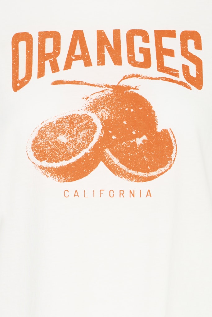 T-shirt Λευκό με Τύπωμα Oranges California
