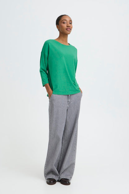 Basic Μπλούζα 3/4 Μανίκι Χαλαρή Εφαρμογή