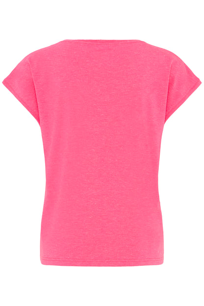 T-shirt Ροζ Στρογγυλή Λαιμόκοψη
