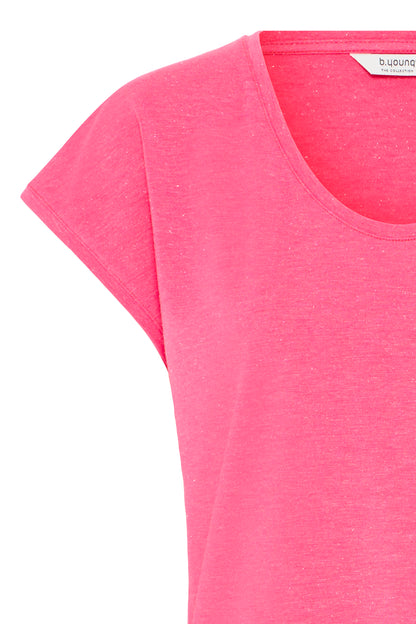 T-shirt Ροζ Στρογγυλή Λαιμόκοψη