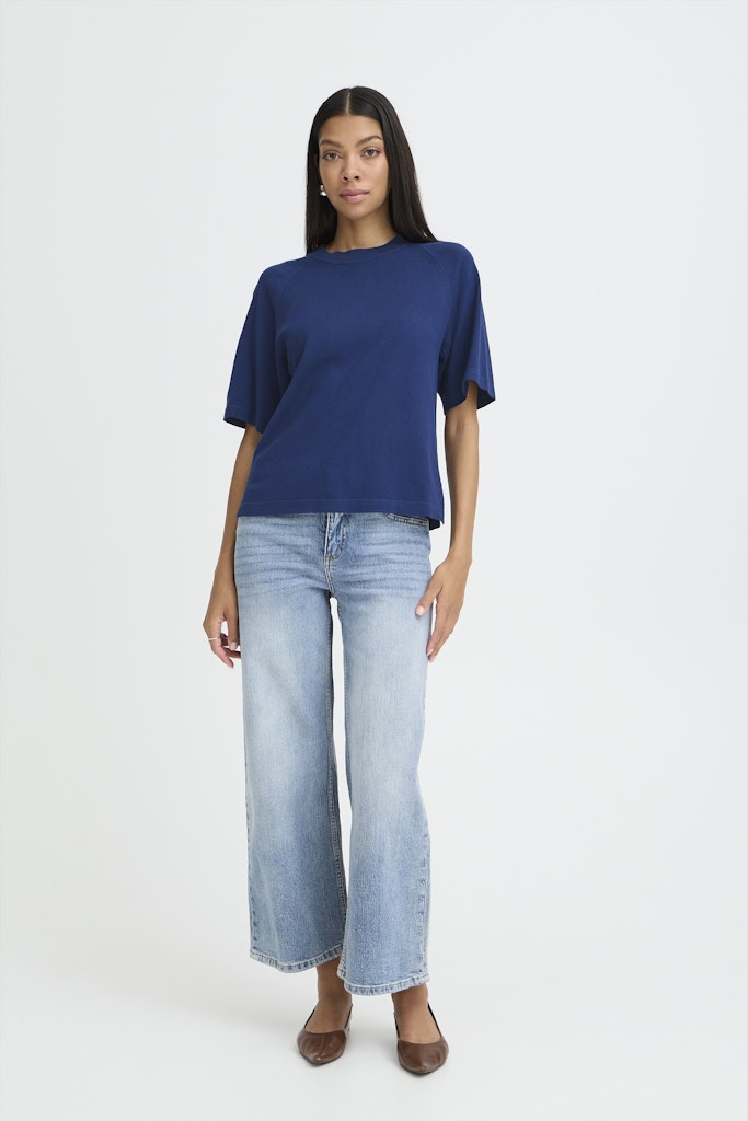 Πλεκτή Μπλούζα με Ριχτούς ώμους