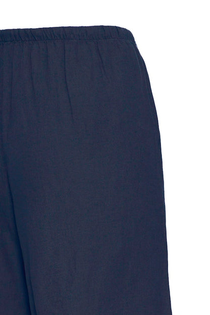 Βερμούδα Λινό & Viscose Μπλε