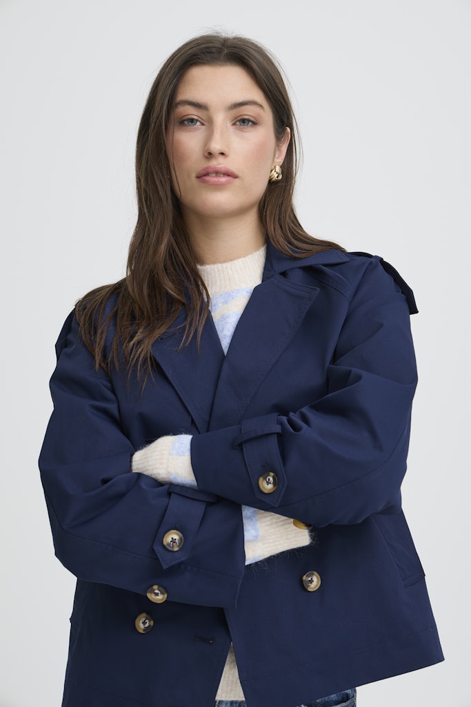 Καμπαρντίνα Μπλε  Boxy