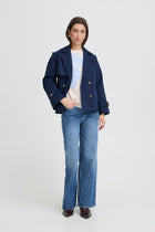 Καμπαρντίνα Μπλε  Boxy