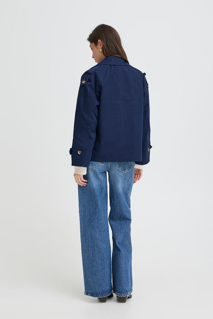 Καμπαρντίνα Μπλε  Boxy