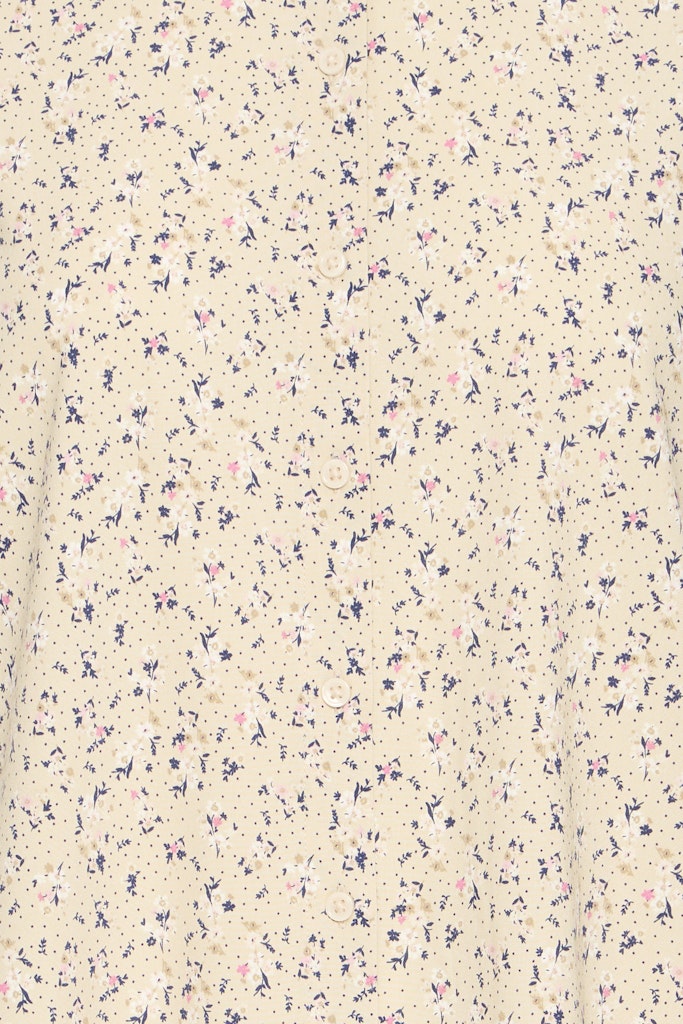 Μπλούζα Εμπριμέ με Μανίκια με Σούρα