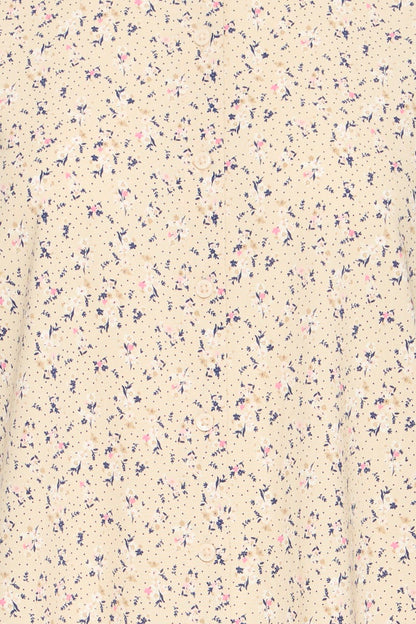 Μπλούζα Εμπριμέ με Μανίκια με Σούρα