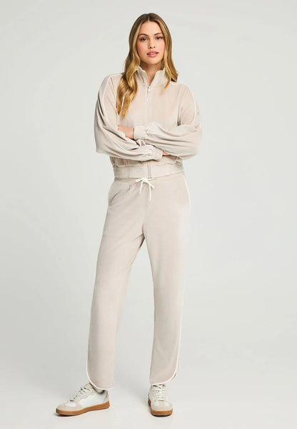 FUNKY BUDDHA Βελουτέ Παντελόνι Φόρμας με Ρίγα ολόσωμη εμφάνιση σετ