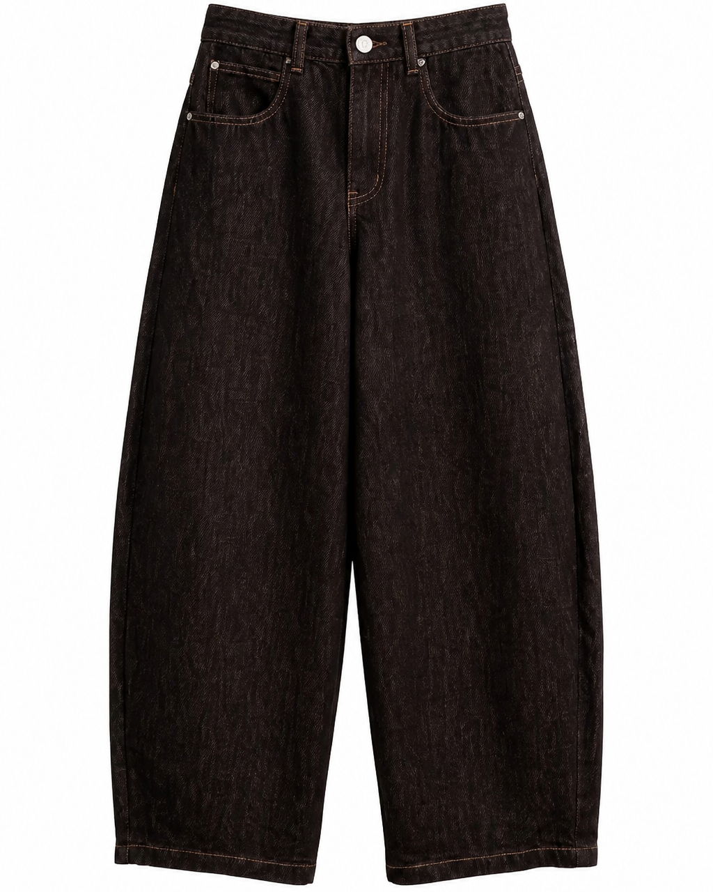 Καφέ Baggy Jeans