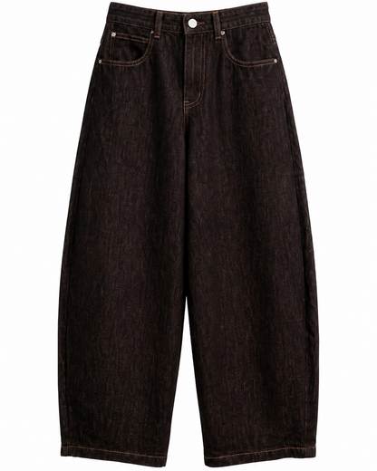 Καφέ Baggy Jeans