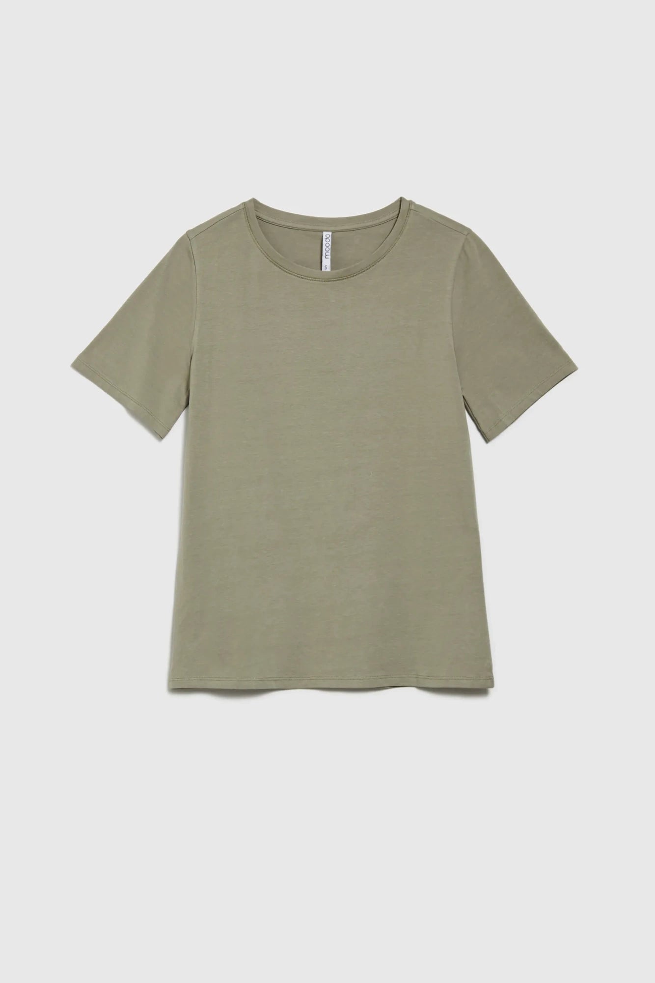 MOODO λαδί cotton round neck premium ποιότητα - επίπεδη λήψη