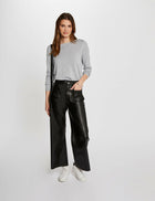 Wide Παντελόνι Ψηλόμεσο Faux Leather
