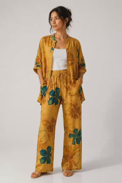 Σετ Tropical Print Πουκάμισο & Παντελόνι