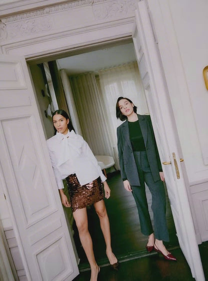 Tailored Παντελόνι Ίσια Γραμμή με Λάμψη