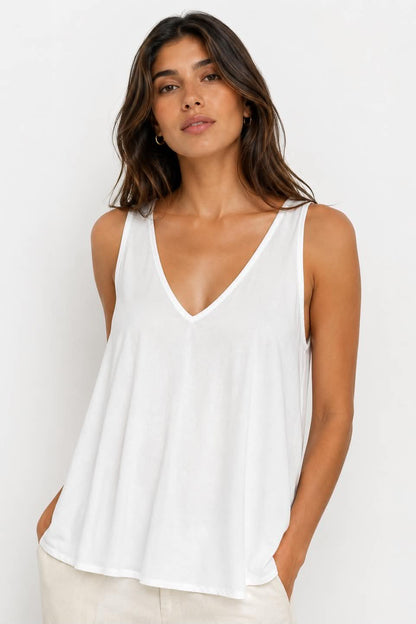 Αμάνικη Μπλούζα Oversized V-neck Tencel