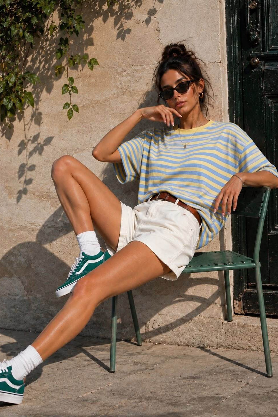T-shirt Ριγέ Δίχρωμο