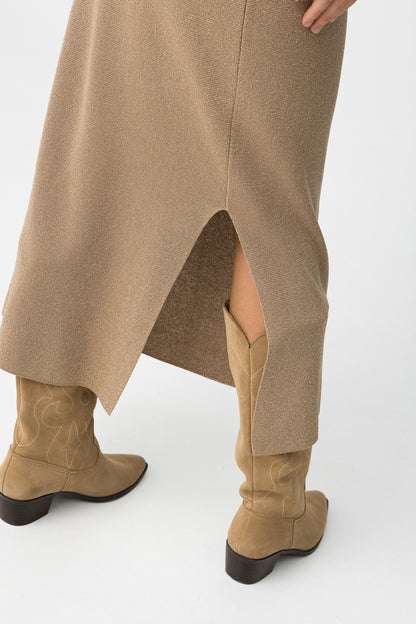 Tiffosi Γυναικεία Midi Πλεκτή Φούστα - λεπτομέρεια ανοίγματος