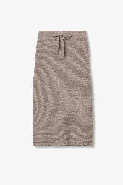 Tiffosi Γυναικεία Ribbed Knit Midi Φούστα με Άνοιγμα και Ελαστική Μέση