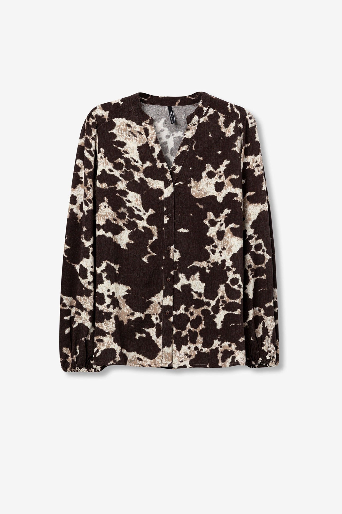 Tiffosi γυναικείο πουκάμισο με cow print και V-neck