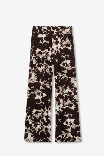 Tiffosi Palazzo Παντελόνι Animal Print με Πλαϊνό Φερμουάρ