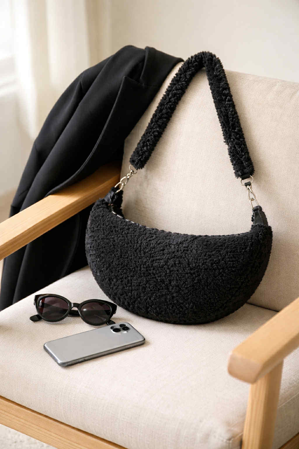 Τσάντα Ώμου Faux Fur