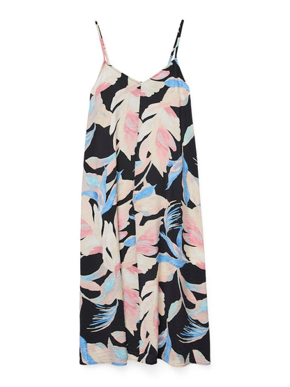 VERO MODA γυναικείο φόρεμα floral με V-λαιμόκοψη και ρυθμιζόμενες τιράντες. Ιδανικό για καθημερινές εμφανίσεις με στυλ. 