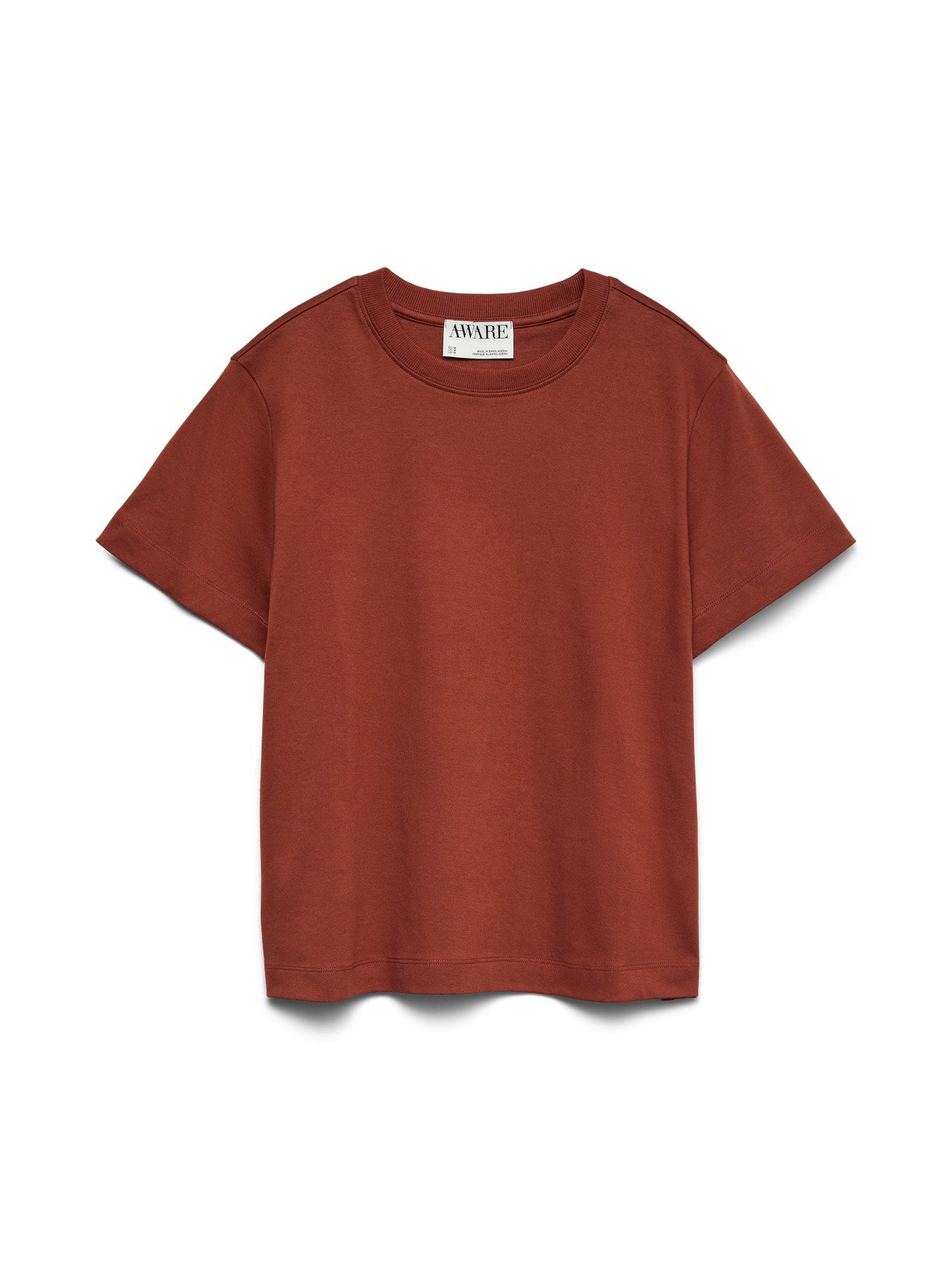 Vero Moda Γυναικείο Basic T-shirt σε Κονιάκ από 100% Οργανικό Βαμβάκι
